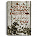 To My Daughter My Little Girl Yesterday, White, 0.75'' Framed Canvas