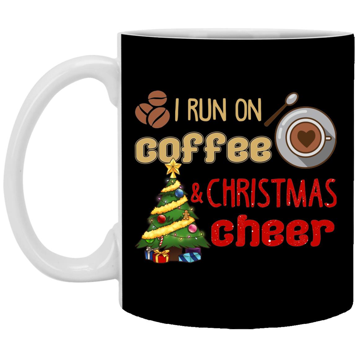 Coffee Mug, Black, 11 oz. White Mug