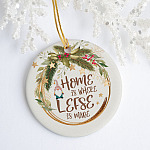 Home Is Where Lefse Is Made Decorative Christmas Ornament Keepsake - Holiday Flat Circle Ornament