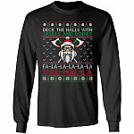 Deck The Halls With Skulls Sweatshirt, Black, Long Sleeve