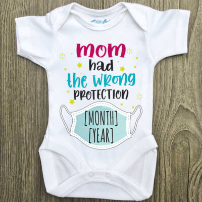 Alternative view of Personalize Lockdown Baby Announcement Baby Onesie - Toddler Baby Infant Bodysuit