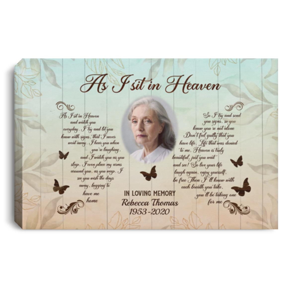 As I Sit In Heaven Canvas Personalized Photo As I Sit In Heaven Canvas Cubebik