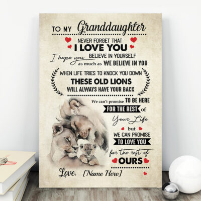 Alternative view of Personalized To My Granddaughter Never Forget That I Love You Fleece Blanket – Premium Sherpa Blanket