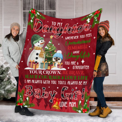 Alternative view of To My Daughter Whenever You Feel Overwhelmed Fleece Blanket - Mink Blanket - Woven Blanket