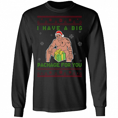 I Have A Big Package For You, Black, Long Sleeve