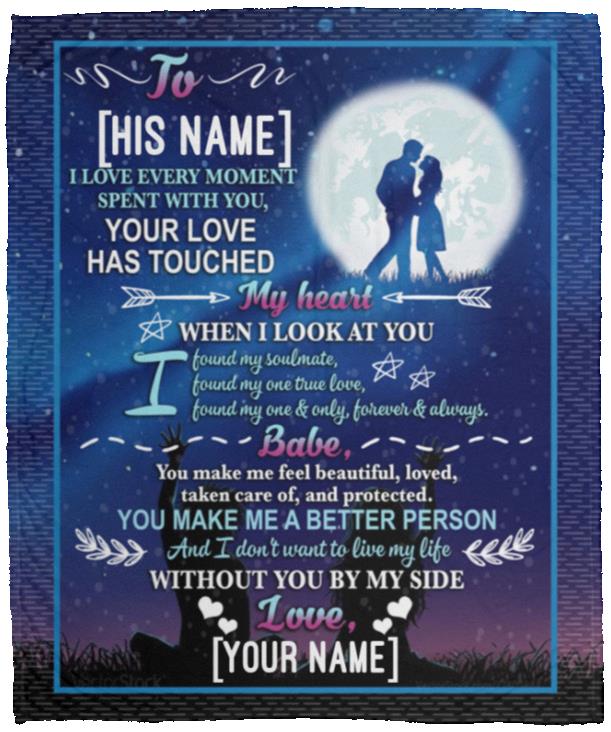 Personalized I Love Every Moment, White, Cozy Plush Fleece Blanket - 50x60