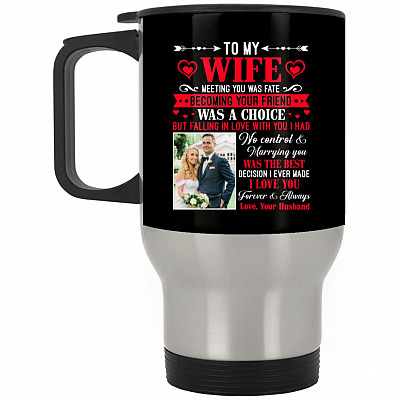 14 oz. Silver Travel Mug