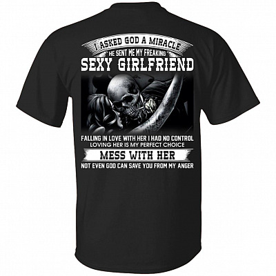 I Asked Go A Miracle He Sent Me, Black, Unisex T-Shirt