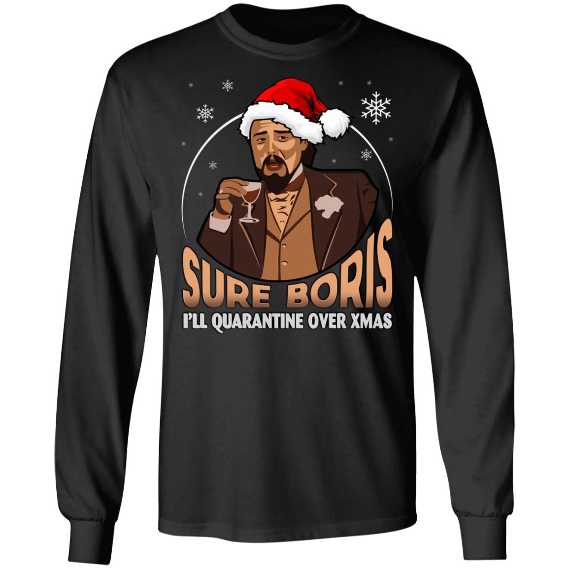 "Leonardo Dicaprio Sure Boris Sweater, Black, Long Sleeve