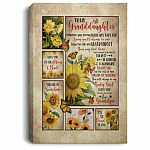 Personalized Grandpa to My Granddaughter Poster, White, 0.75'' Framed Canvas