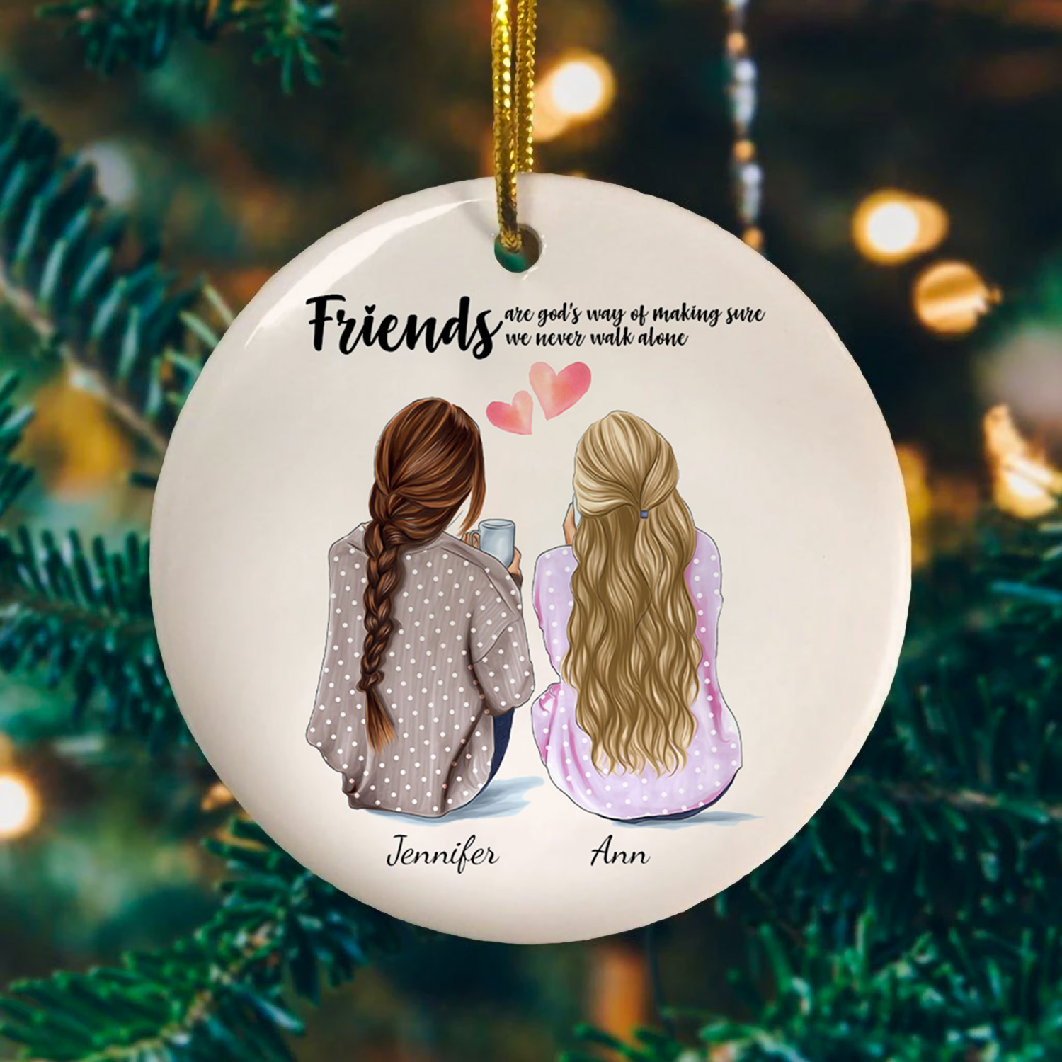 11TR. FRIENDS ornament - mk 2 - Dancing Script #000000