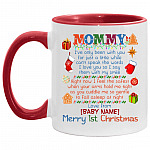 AM11OZ Accent Mug, White/Red, 11 oz. Accent Mug
