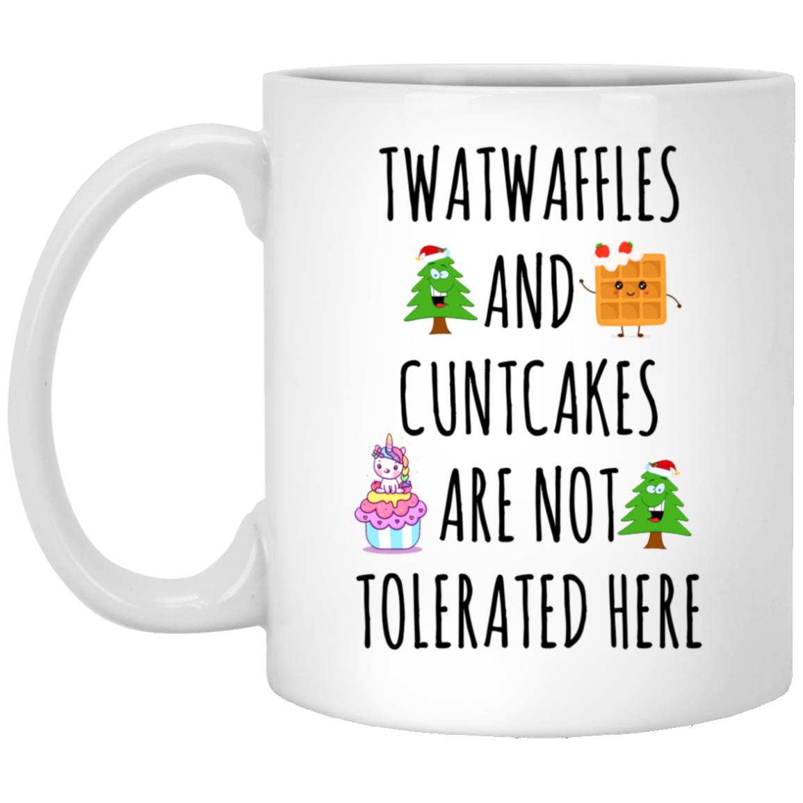 Twatwaffle Cuntcake, White, 11 oz. White Mug