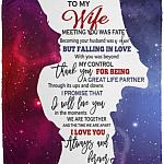 To My Wife Fleece, White, Cozy Plush Fleece Blanket - 50x60 To My Wife Fleece, White, Cozy Plush Fleece Blanket - 50x60