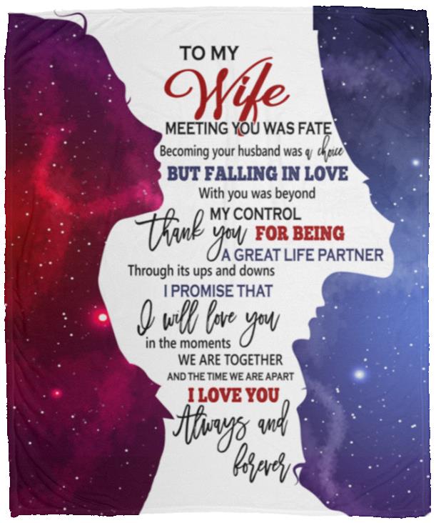 To My Wife Fleece, White, Cozy Plush Fleece Blanket - 50x60 To My Wife Fleece, White, Cozy Plush Fleece Blanket - 50x60