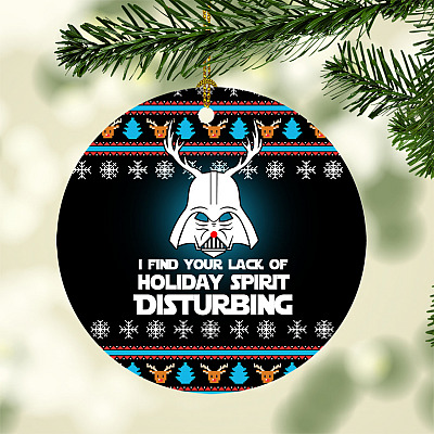 Darth Reindeer I Find Your Lack Of Holiday Spirit Disturbing Christmas Ornament - Merry Sithmas Ornament