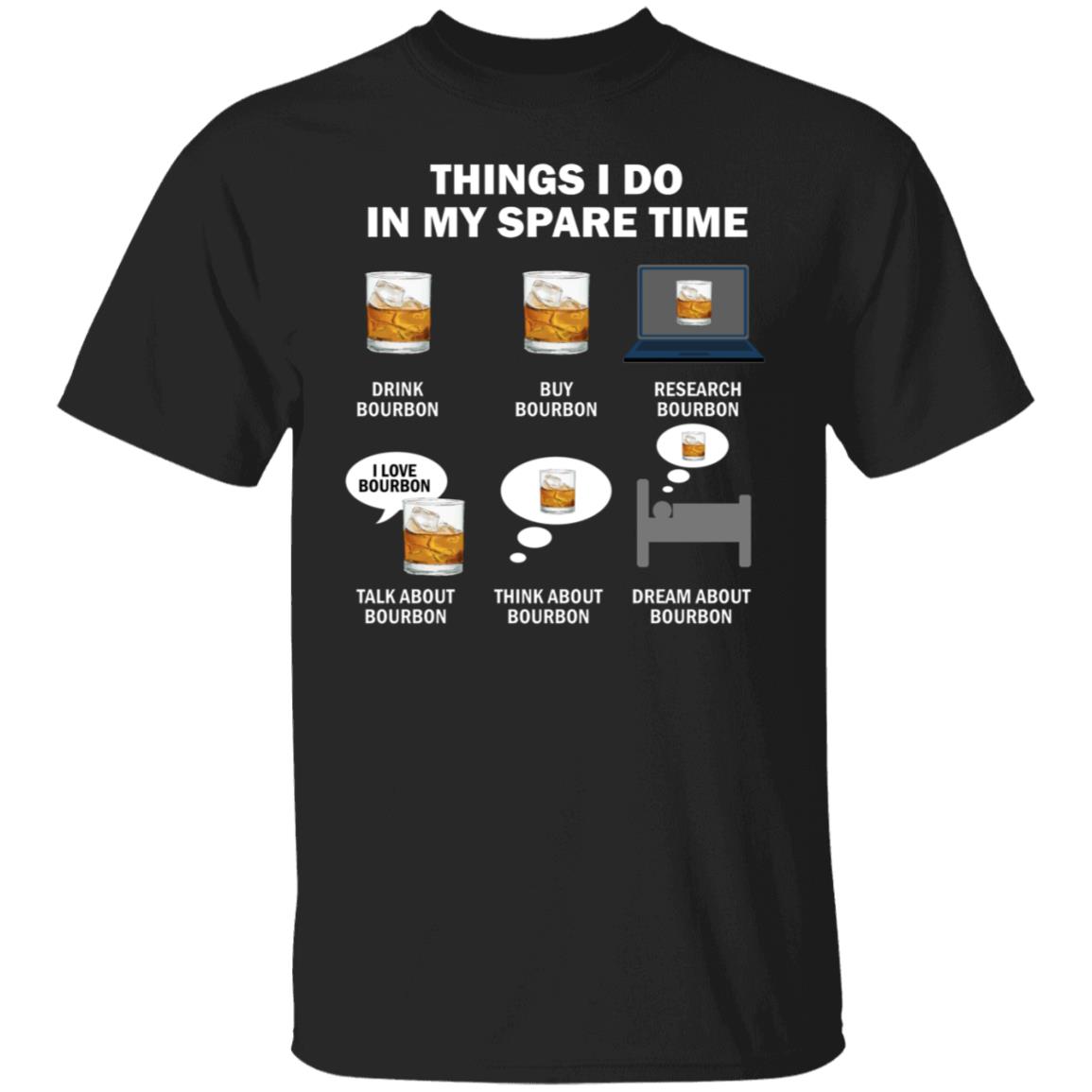 Bourbon Shirts, Black, Unisex T-Shirt