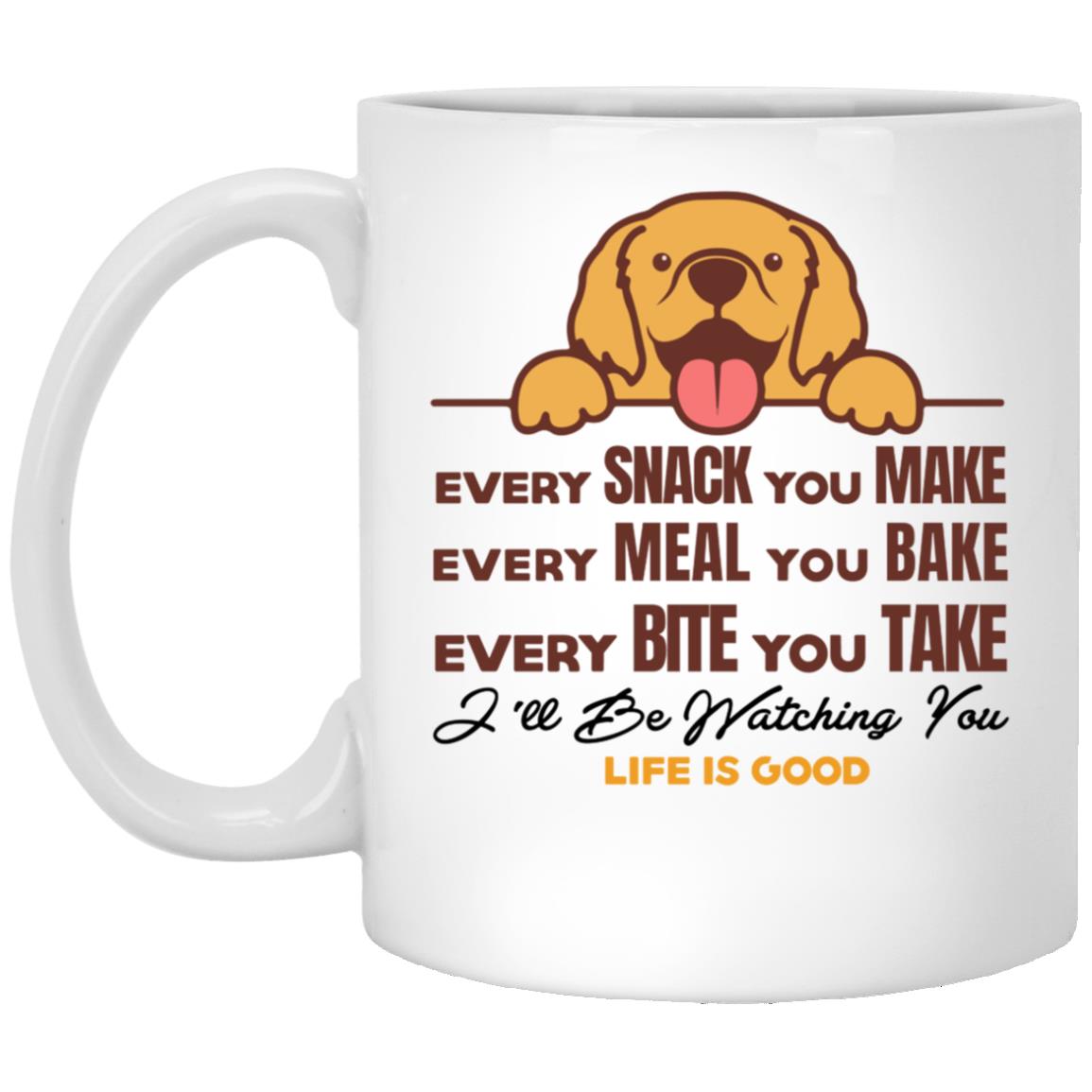 Labrador Ceramic Coffee Mug, White, 11 oz. White Mug
