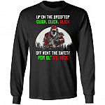 Funny Santa Claus Up On, Black, Long Sleeve Funny Santa Claus Up On, Black, Long Sleeve