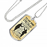 From Daughter To My Dad It's Not Easy To Raise A Child Army Solider Father's Day Military Dog Tag Necklace - Dog Tag (Silver)