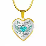I'm Not A Widow I'm A Wife To A Husband With Dragonfly Wings Heart Necklace - In Memory Of Husband Necklace - Heart Luxury Necklace (Gold Plated) I'm Not A Widow I'm A Wife To A Husband With Dragonfly Wings Heart Necklace - In Memory Of Husband Necklace - Heart Luxury Necklace (Gold Plated)