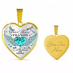 I'm Not A Widow I'm A Wife To A Husband With Dragonfly Wings Heart Necklace - In Memory Of Husband Necklace - Heart Luxury Necklace (Gold Plated) I'm Not A Widow I'm A Wife To A Husband With Dragonfly Wings Heart Necklace - In Memory Of Husband Necklace - Heart Luxury Necklace (Gold Plated)