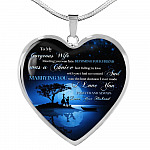 To My Gorgeous Wife Meeting You Was Fate Marrying You Was The Best Decision I Ever Made Heart Pendant Necklace - Heart Luxury Necklace (Silver)