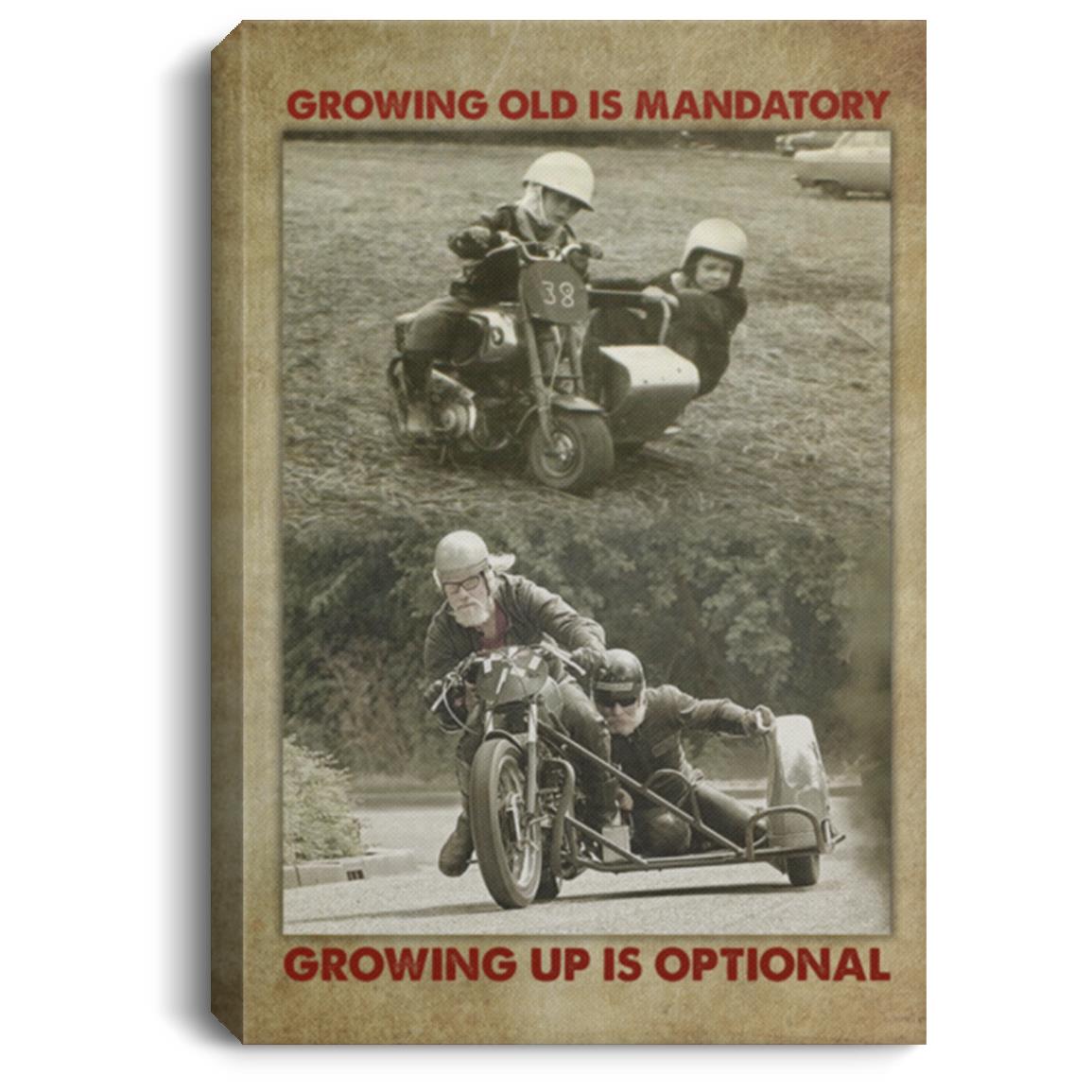 Motorcycle Canvas, White, 0.75'' Framed Canvas