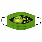 Don't Talk To Me Mask Cover, White, Cloth Face Cover – Medium/Large
