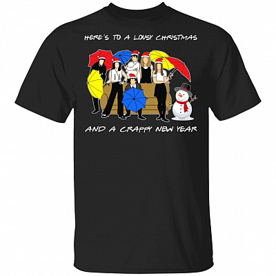 Here's To A Lousy Christmas, Black, Unisex T-Shirt