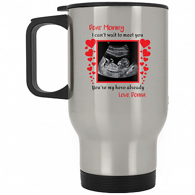 14 oz. Silver Travel Mug
