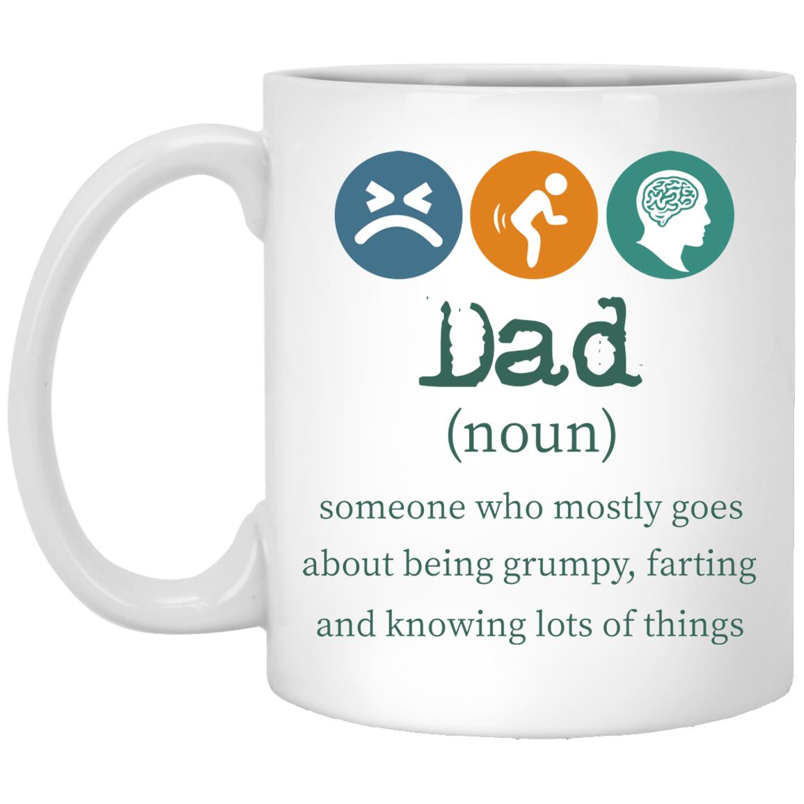 Funny Dad Definition, White, 11 oz. White Mug