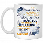 Personalized Mother In Law, White, 11 oz. White Mug