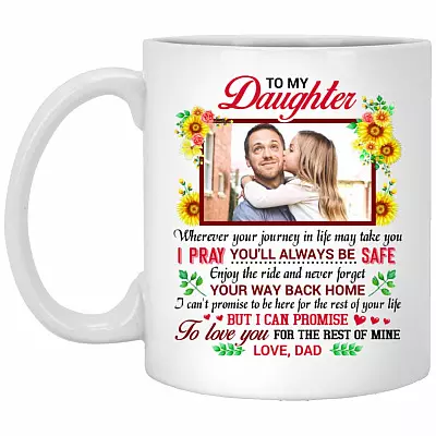 Personalized Photo Dad Mug, White, 11 oz. White Mug