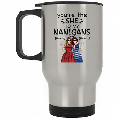 14 oz. Silver Travel Mug