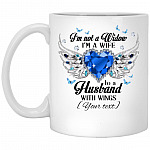 Personalized I'm Not A Widow Mug, White, 11 oz. White Mug Personalized I'm Not A Widow Mug, White, 11 oz. White Mug