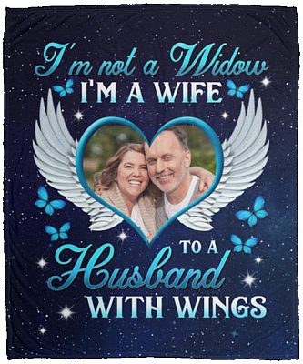 Personalized Photo I'm Not A Widow, White, Cozy Plush Fleece Blanket - 50x60