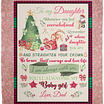Dad To My Daughter When You, White, Cozy Plush Fleece Blanket - 50x60