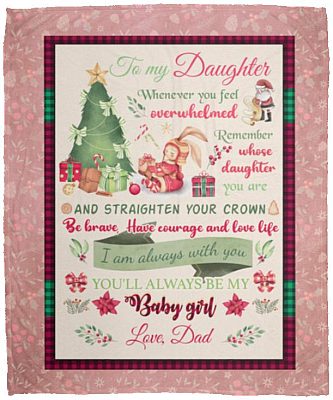 Dad To My Daughter When You, White, Cozy Plush Fleece Blanket - 50x60