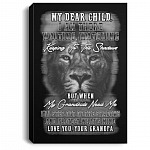 To My Grandkids Framed Canvas, White, 0.75'' Framed Canvas
