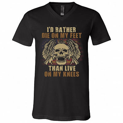 Die On My Feet Shirt, Black, V-Neck T-Shirt