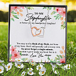 8VT. To My Stepdaughter Or Better Yet Interlocking Hearts Necklace 7