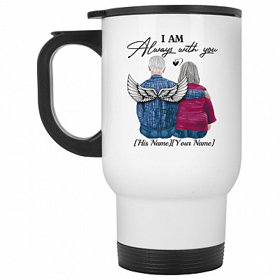 14 oz. White Travel Mug