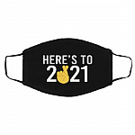 Here 2021 Mask, Black, Cloth Face Cover – Medium/Large