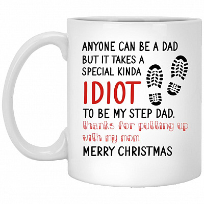 Step Dad Mug, White, 11 oz. White Mug