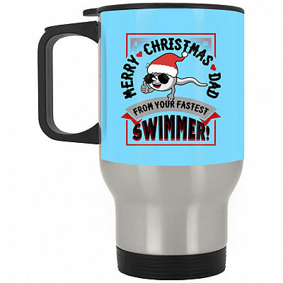 14 oz. Silver Travel Mug