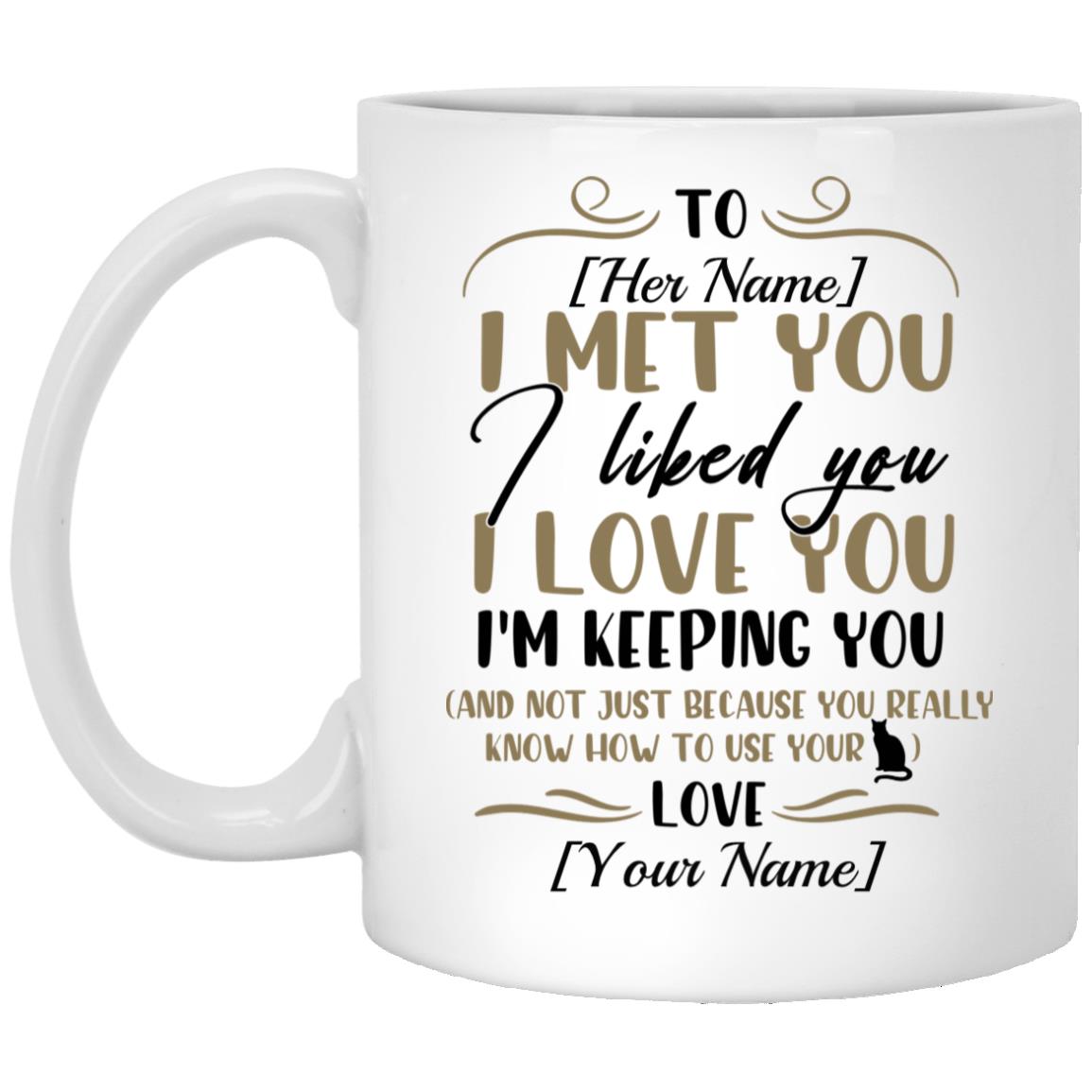Personalized Cat Mug, White, 11 oz. White Mug Personalized Cat Mug, White, 11 oz. White Mug