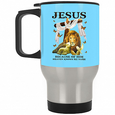 14 oz. Silver Travel Mug