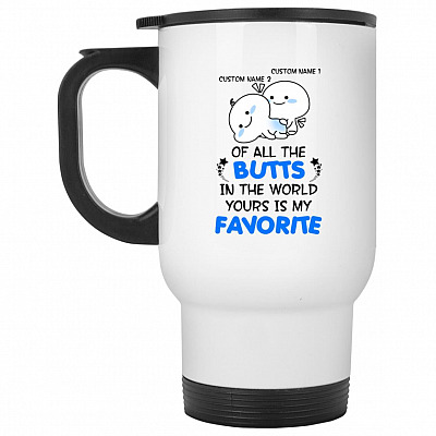 14 oz. White Travel Mug