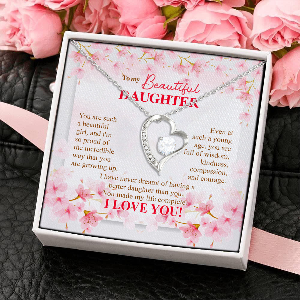 2P. Beautiful daughter (4) Forever Love Necklace (Silver) 4